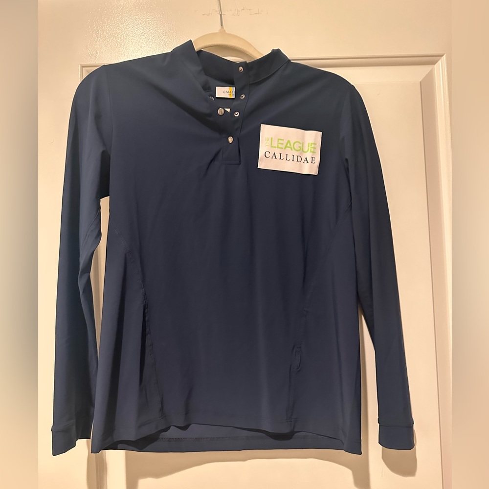 CALLIDAE Equestrian Navy Blue Tech Shirt Size Medium